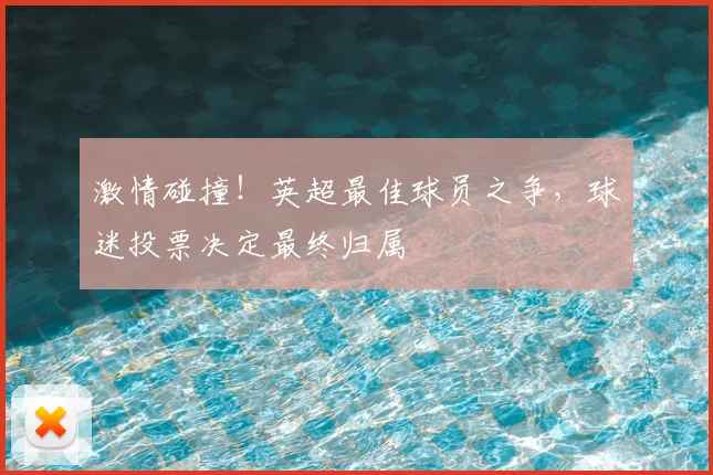 激情碰撞!英超最佳球员之争,球迷投票决定最终归属
